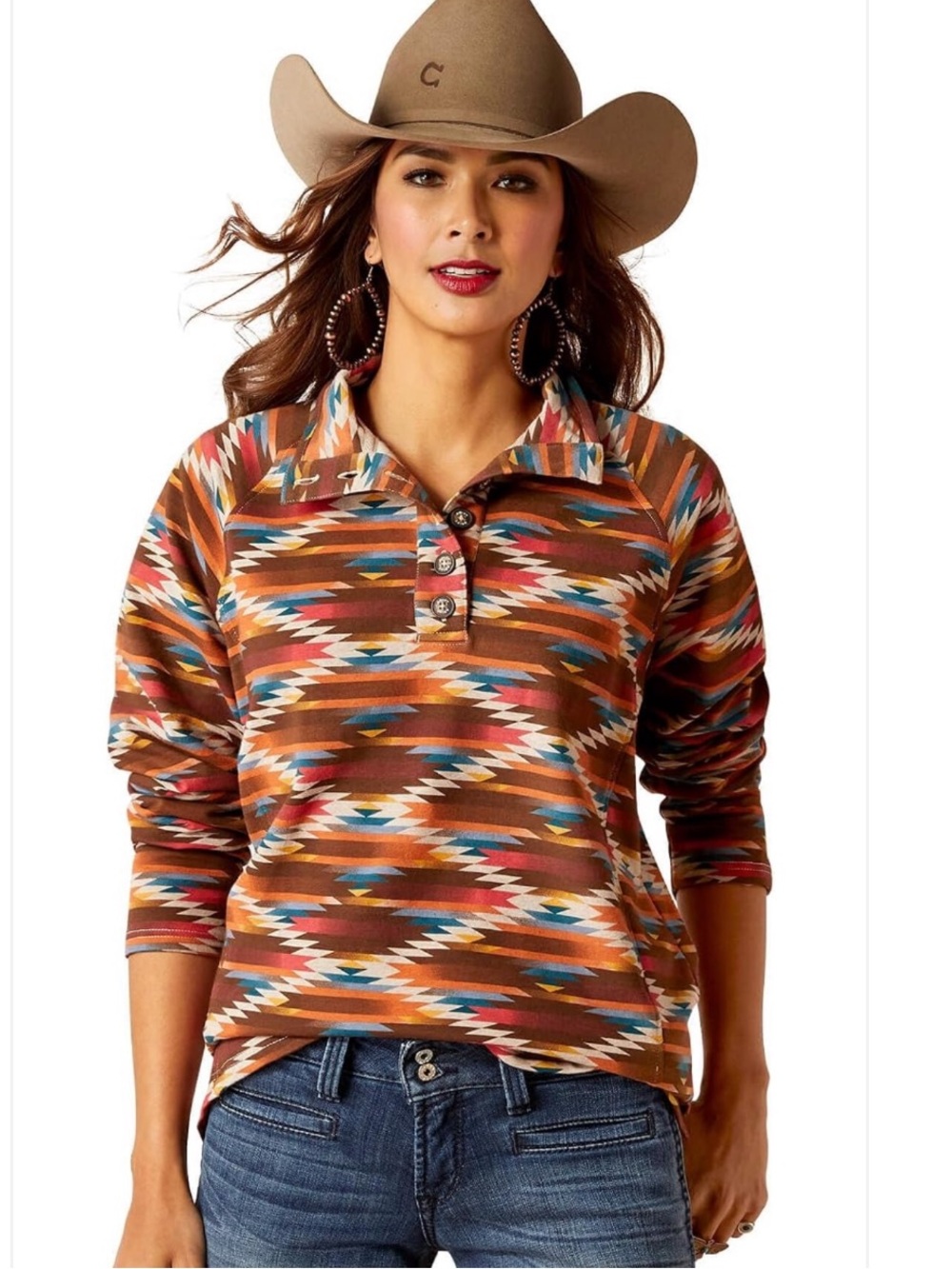 Ariat Mirage Print Pullover Sweatshirt Size M